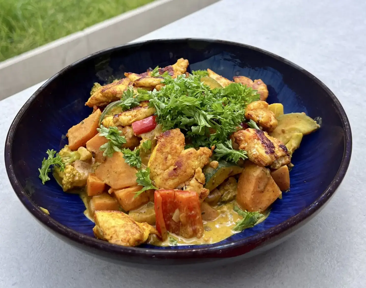Ofen-Curry mit Hähnchen