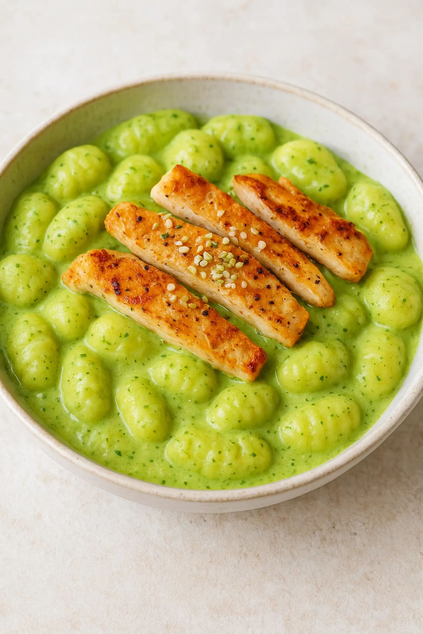 Cremige Gnocchi -einfaches Wohlfühlgericht mit cremiger Sauce.
